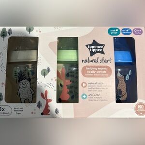 Tommee Tippee Natural Start Baby Bottles Anti-Colic 9oz (3 Pack)